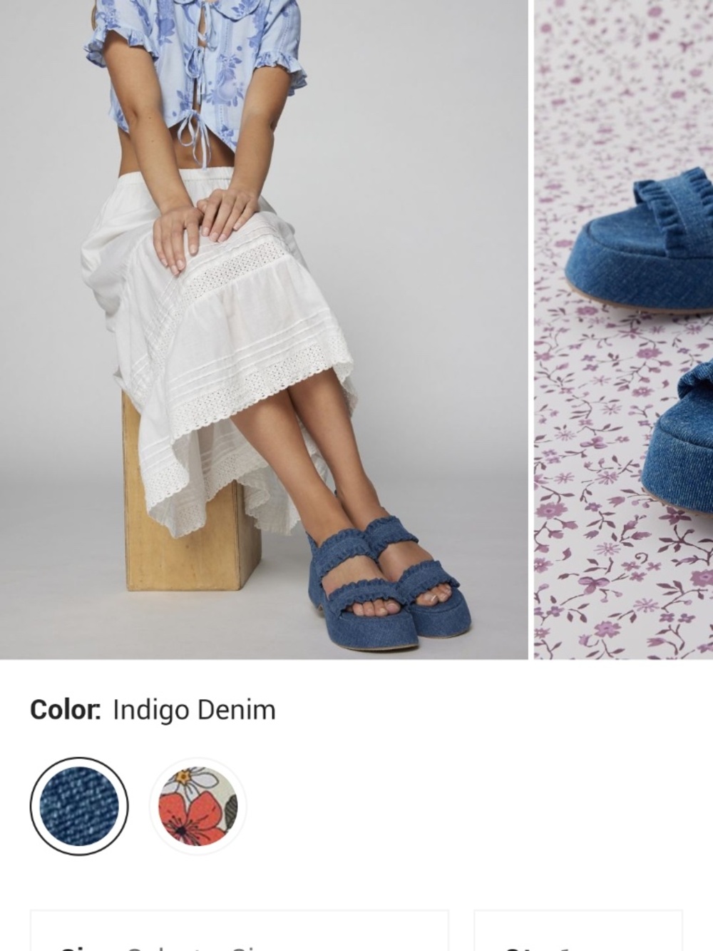 Denim Platform sandals size 10 Urban outfitters new no box